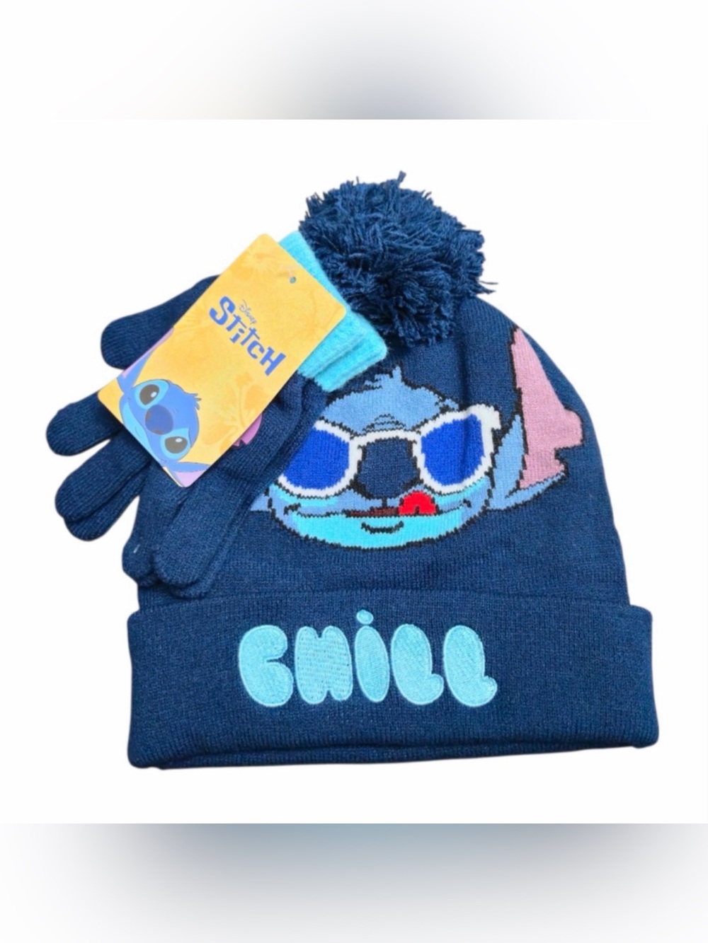 Disney Stitch Winter Hat & Gloves Set Kids NWT (NEW)